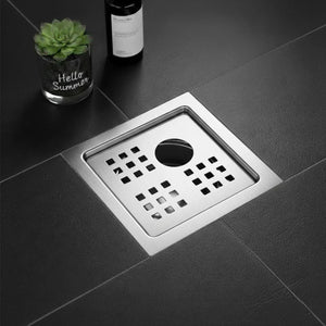 Pearl Floor Drain (5 x 5 Inches) Premium Stainlees Steel With Hole - Fossa Home