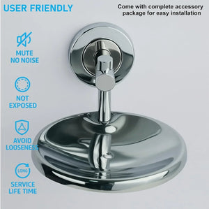 Round Stainless Steel Wall Mounted Soap Dish –Silver - Fossa Home