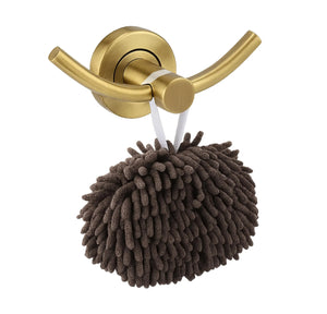 Wall Mounted Stainless Steel Towel & Robe Hook Matte Finish Gold - Fossa Home