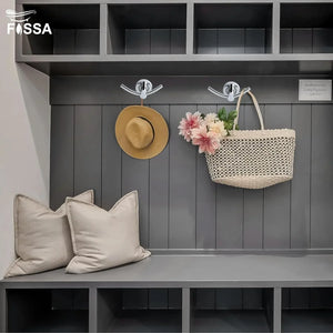 Wall Mounted Stainless Steel Towel & Robe Hook Chrome Finish (Silver) - Fossa Home