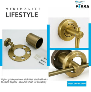 Round Stainless Steel Wall Mounted Soap Dish Gold - Fossa Home