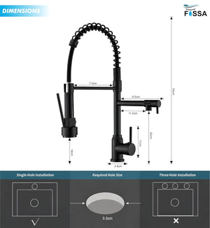 360° Swivel Spout Smooth movement for single & double bowl sinks