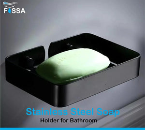 bathroom soap dish square stainless steel black finish