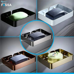 Square Stainless Steel Wall Mounted Soap Dish – Gold - Fossa Home