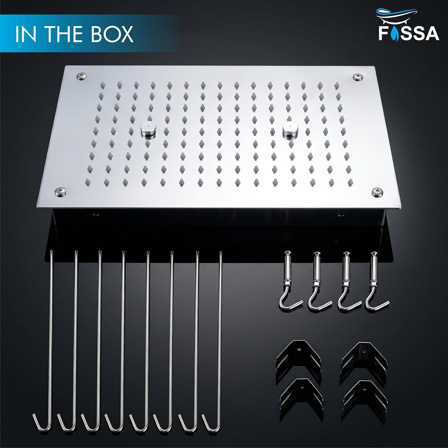 304 Stainless Steel Ceiling Overhead Shower (15x10 Inch)