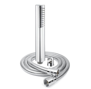 Stainless steel hose provides reliable flexibility and durability.