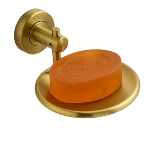 Round Stainless Steel Wall Mounted Soap Dish Gold - Fossa Home