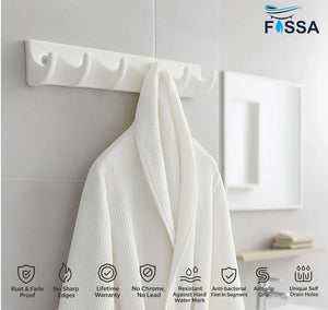 stylish white cloth hanger abs unbreakable ceramic finish rw 132