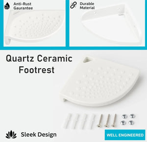 modern bathroom white foot rest stand unbreakable abs