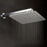 Colva (8x8 Inches) 304- Grade Stainless Steel Chrome Finish Overhead Shower With Arm (15 Inch)