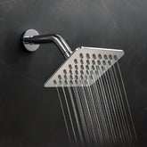 Fossa Colva 4x4 Inch 304 Stainless Steel Square Rain Shower Head | High Pressure Overhead Rainfall Shower for Luxury Bathroom | Durable Rust-Resistant (Chrome Finish)