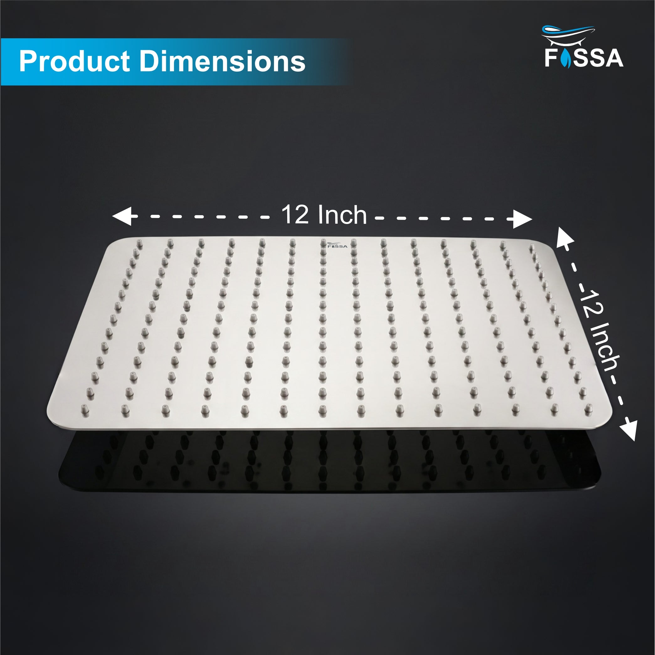Colva 12 x 12 Inches 304-Grade Stainless Steel Bathroom Floor Drain with Durable Construction