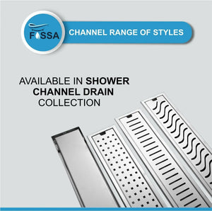 Linear (30 x 4 Inches) 304 Grade Brushed Shower Channel Drain Floor Drain - Fossa Home