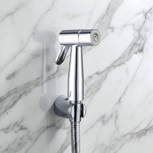 Firo Silver ABS Health Faucet with 1 Meter 304-Grade SS Hose Pipe & Hook - Fossa Home