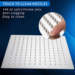 Fossa 12"X12" Inch Rain Shower - Square High Pressure Shower Head Made of 304 Stainless Steel Chrome Finish (With Arm Set 24" Inch) - Fossa Home