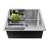 Fossa 18"x16"x09" inch Single Bowl 304 Grade Stainless Steel Handmade Kitchen Sink (Matte Finish) Silver - Fossa Home