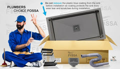Fossa 27"x18"x10" Inch Single Bowl Premium Stainless Steel Handmade Kitchen Sink - Fossa Home