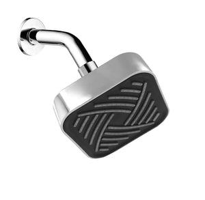 Lexo (4x4 Inches) ABS Chrome Finish Overhead Shower With Arm (9 Inch) - Fossa Home