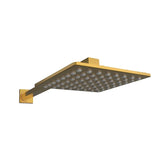 Fossa 8 Inch Rainfall Shower Head Fixed Shower Head 304 Stainless Steel Rain Showers Overhead Wall Mounted, (Gold) - Fossa Home