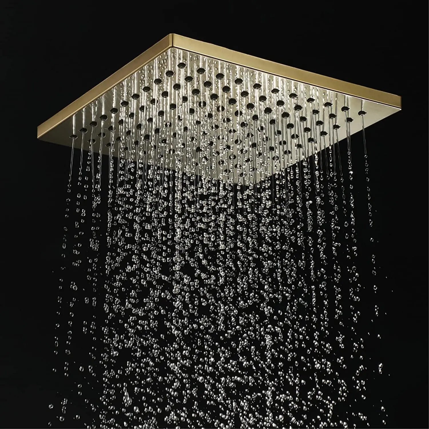 Fossa 8 Inch Rainfall Shower Head Fixed Shower Head 304 Stainless Steel Rain Showers Overhead Wall Mounted, (Gold) - Fossa Home