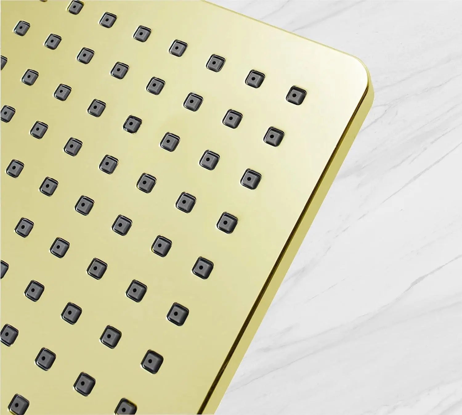 Fossa 8 Inch Rainfall Shower Head Fixed Shower Head 304 Stainless Steel Rain Showers Overhead Wall Mounted, (Gold) - Fossa Home