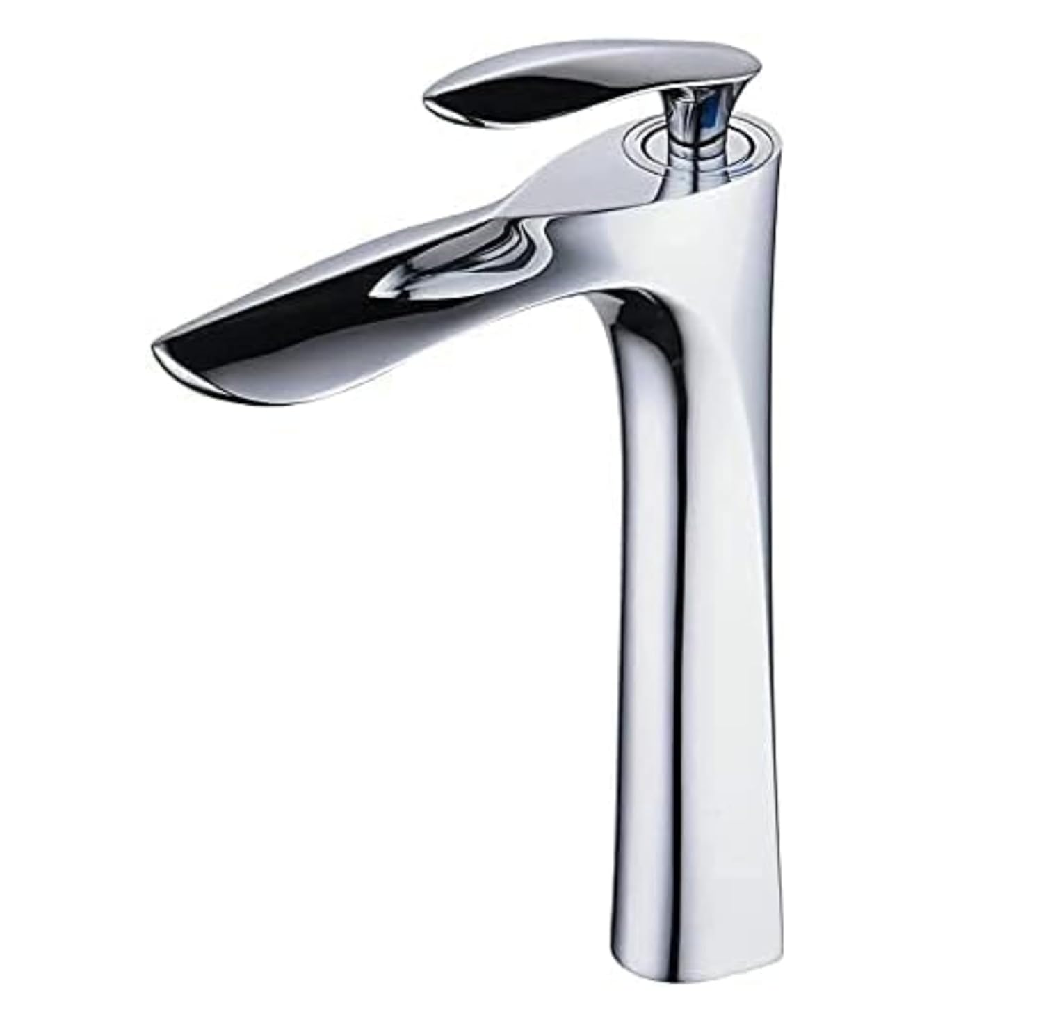 Fossa Alive Extended Body Brass Bathroom Sink Wash Basin Mixer Tap Single Handle Hot & Cold Lavatory Sink Faucet for Living Room & Bathrooms (Silver) - Fossa Home