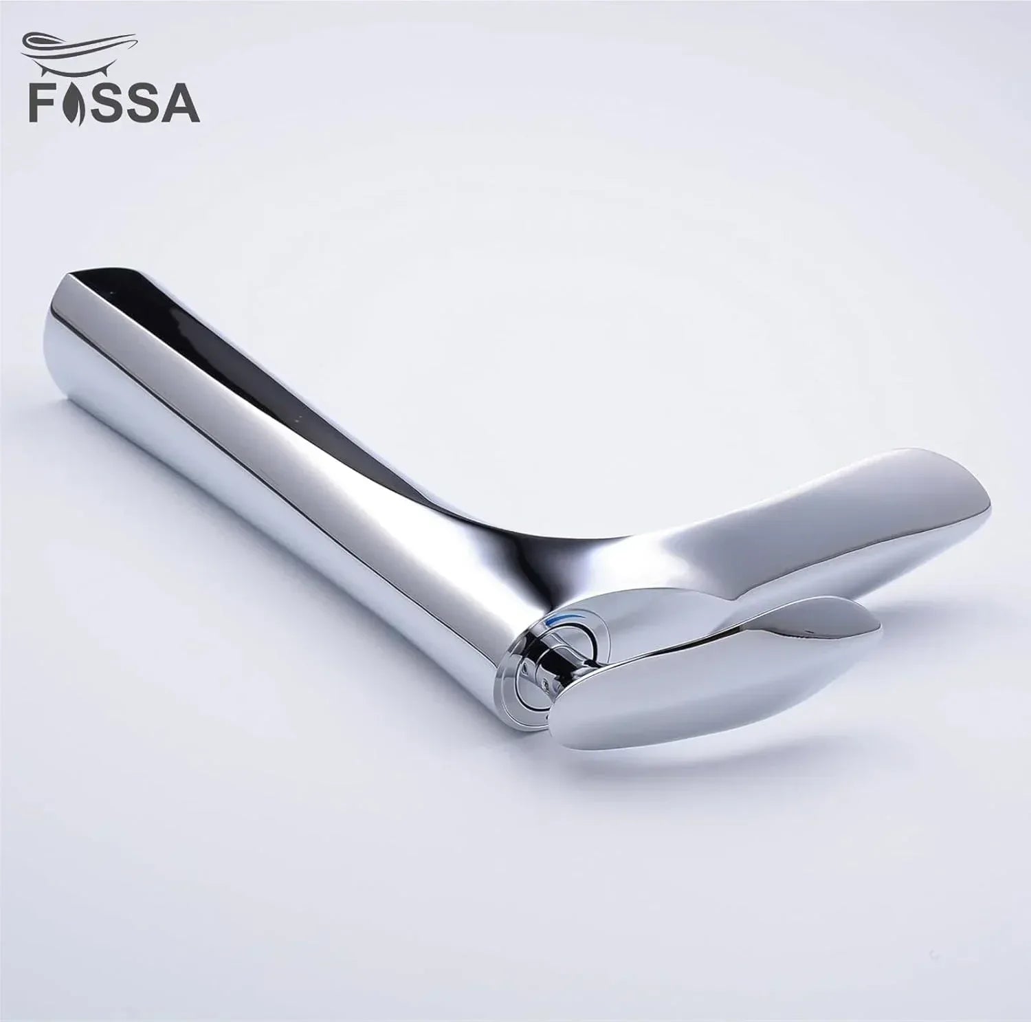 Fossa Alive Extended Body Brass Bathroom Sink Wash Basin Mixer Tap Single Handle Hot & Cold Lavatory Sink Faucet for Living Room & Bathrooms (Silver) - Fossa Home