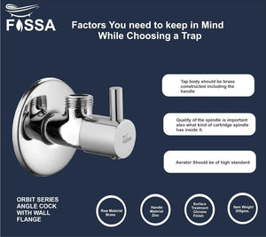 Fossa Stainless Stell Angle Valve silver - Fossa Home