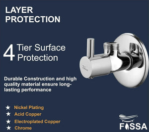 Fossa Stainless Stell Angle Valve silver - Fossa Home