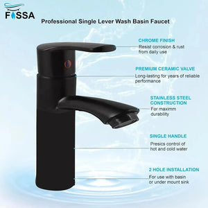 Brass Single Lever Basin Mixer Tap with Hose Pipe - Fossa Home