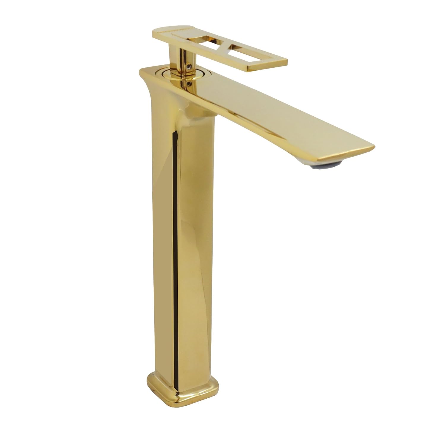 Fossa Classy Extended Body Brass Bathroom Sink Wash Basin Mixer Tap Single Handle Hot & Cold Lavatory Sink Faucet for Living Room & Bathrooms (Gold) - Fossa Home
