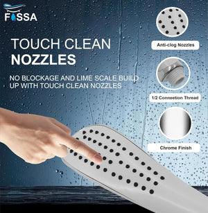 Fossa Dezire Rain Hand Shower, Handheld showers Chrome Finish (Only Hand Shower) - Fossa Home