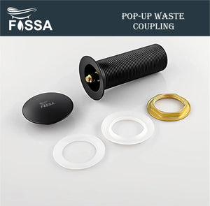 3 Inch Black Brass Pop Up Waste Coupling - Fossa Home