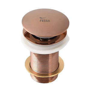 3 Inch Rose Gold Brass Pop Up Waste Coupling - Fossa Home