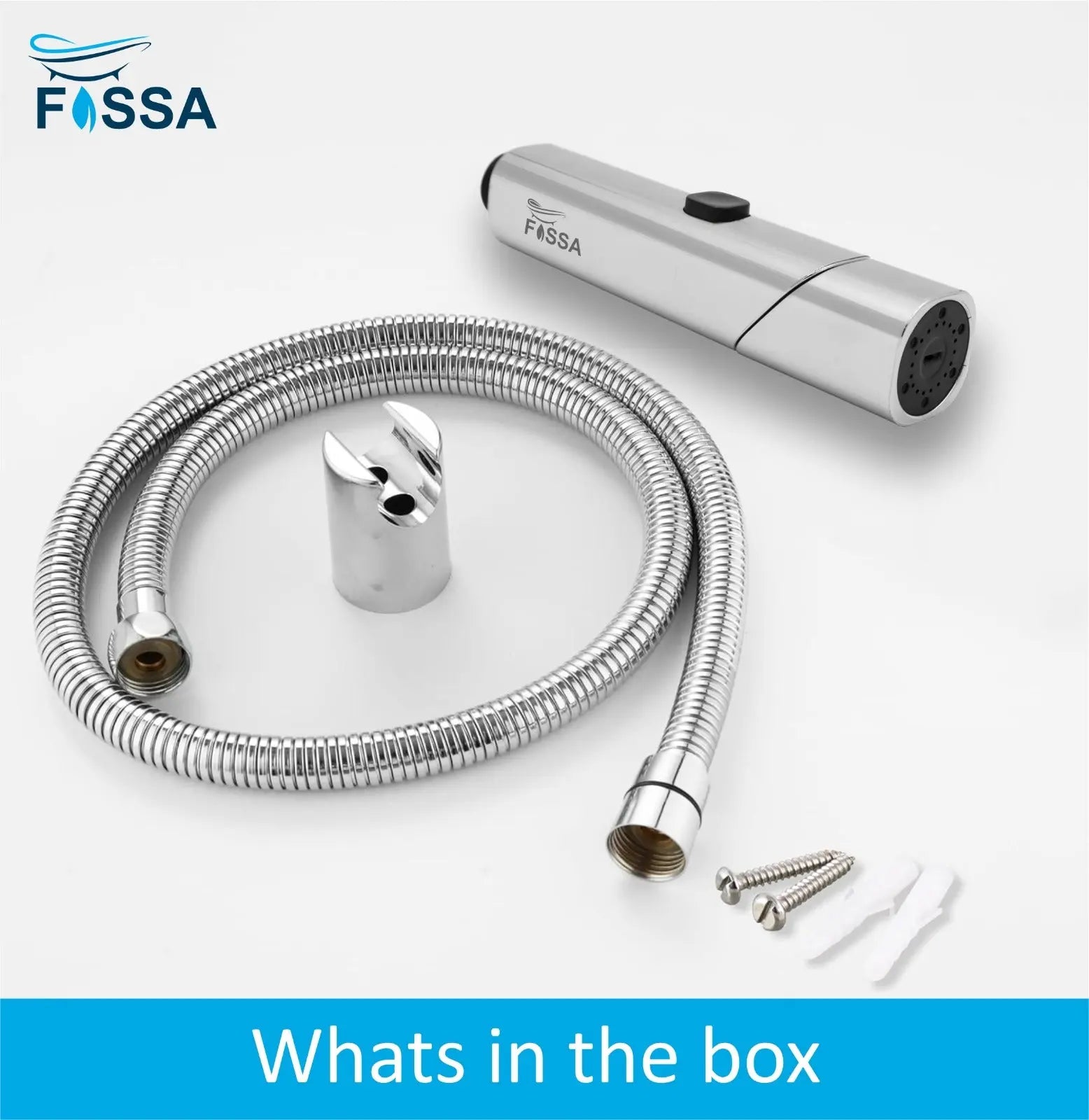 Fossa Dream Health Faucet Bidet Sprayer for Toilet, Handheld Sprayer Cloth Diaper Sprayer Set - ABS (Chrome Finish) | (With Hose Pipe & Hook) - Fossa Home