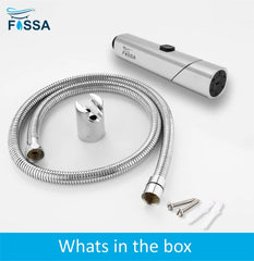 Fossa Dream Health Faucet Bidet Sprayer for Toilet, Handheld Sprayer Cloth Diaper Sprayer Set - ABS (Chrome Finish) | (With Hose Pipe & Hook) - Fossa Home