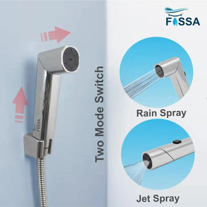 Dream Silver ABS Health Faucet with 1 Meter 304-Grade SS Hose Pipe & Hook - Fossa Home