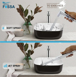 Fossa Dream Health Faucet Bidet Sprayer for Toilet, Handheld Sprayer Cloth Diaper Sprayer Set - ABS (Chrome Finish) | (With Hose Pipe & Hook) - Fossa Home