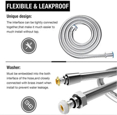 Fossa Dream Health Faucet Bidet Sprayer for Toilet, Handheld Sprayer Cloth Diaper Sprayer Set - ABS (Chrome Finish) | (With Hose Pipe & Hook) - Fossa Home