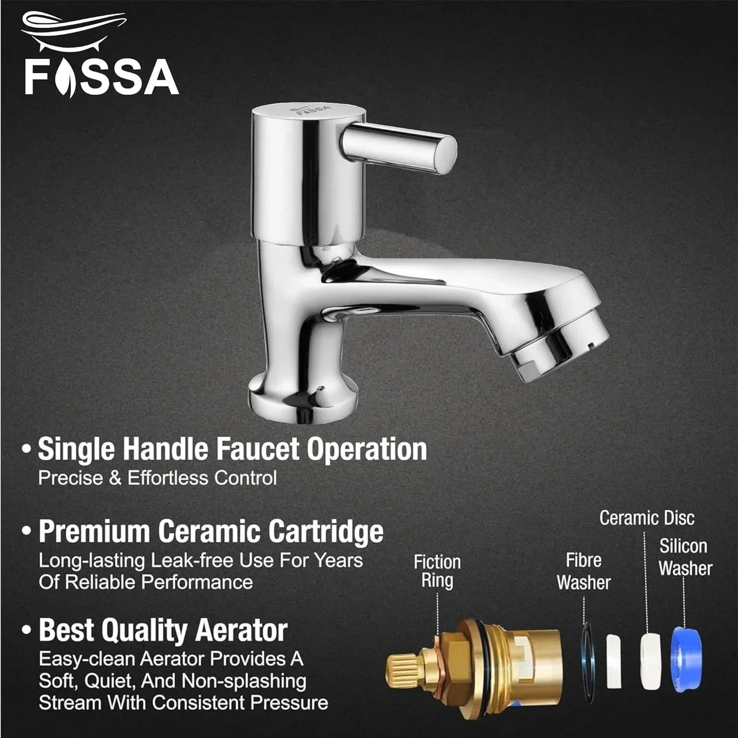 Orbit Brass Faucet Pillar Cock Tap - Fossa Home