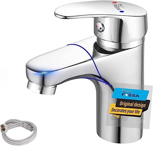 Fossa Taps for Bathroom Sink Chrome Basin Mixer Tap Brass Modern Single Handle Bathroom Faucet FSLF-001 - Fossa Home