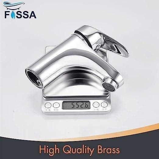 Fossa Taps for Bathroom Sink Chrome Basin Mixer Tap Brass Modern Single Handle Bathroom Faucet FSLF-001 - Fossa Home