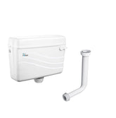 Flush tank with set pipe