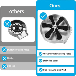 Kitchen Sink Glass Rinser with Heavy Stainless Steel Full Body - Fossa Home