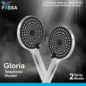 Gloria Hand Shower – High Pressure, 2 Spray Modes, Chrome Finish - Fossa Home