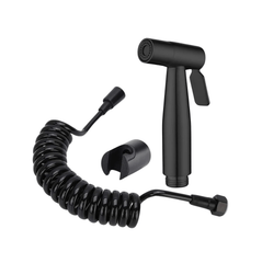 Fossa Hand Held Bidet Sprayer Premium Stainless Steel Sprayer - Health Faucet for Toilet, with 1 Mtr Spring Flexible Shower Hose Pipe,Hook (Black) - Fossa Home