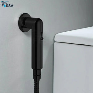 Magnetic Black ABS Health Faucet with 1 Meter 304-Grade SS Hose Pipe & Hook - Fossa Home