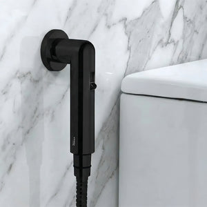 Magnetic Black ABS Health Faucet with 1 Meter 304-Grade SS Hose Pipe & Hook - Fossa Home