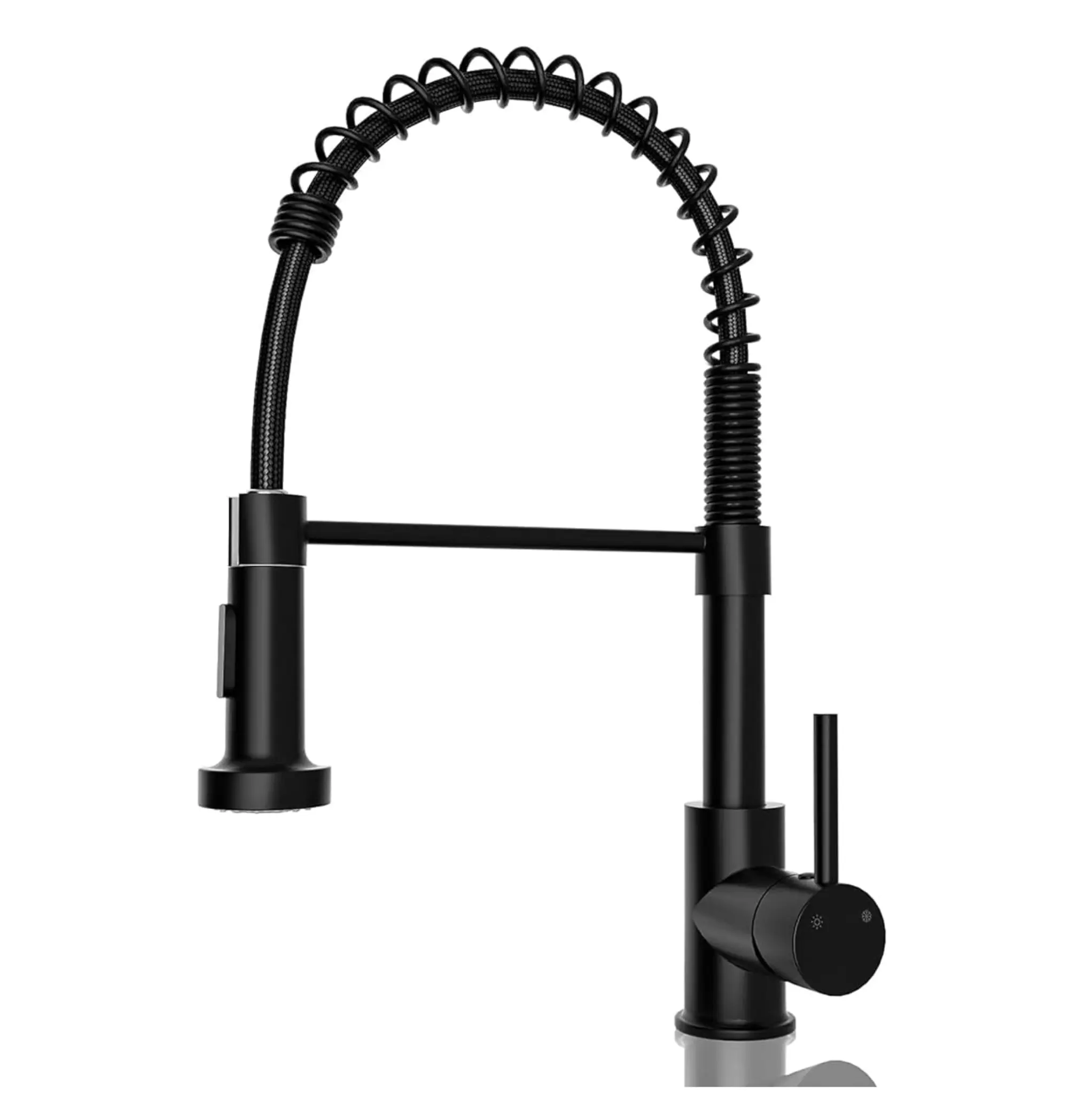 Fossa Pull Down Sprayer, Kitchen Mixer Tap 360° Swivel, Commercial Kitchen Faucet Single Handle Mixer Tap with 2 Spray Modes Brushed Black Fossa Home
