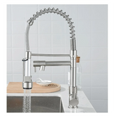 Kitchen Tap Kitchen Faucet Brushed Nickel Pull Down Kitchen Tap Single Handle 360 Degree Rotating Cold Hot Water Mixer Sink Taps Chrome Fossa Home